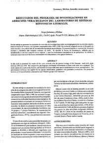 resultados del programa de investigaciones en arrecifes