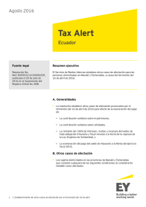 Tax Alert - Establecimiento de otros casos de afectación por el