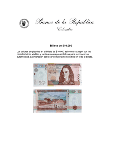 Billete de $10.000 - Banco de la República