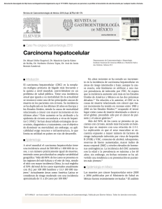 Carcinoma hepatocelular - Revista de Gastroenterología de México