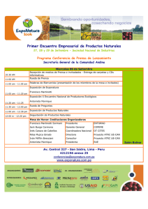Programa Conferencia - Secretaría General de la Comunidad Andina