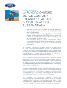 la fundación ford motor company expande su alcance global en