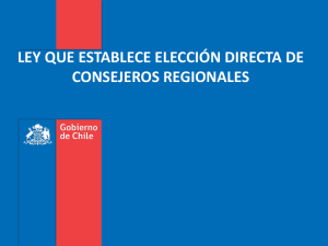 ley que establece elección directa de consejeros regionales