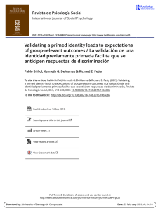 Validating a primed identity leads to expectations of group