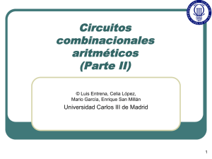 Circuitos combinacionales aritméticos