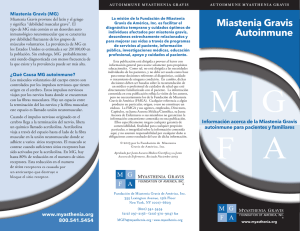 Miastenia Gravis Autoinmune - Myasthenia Gravis Foundation of