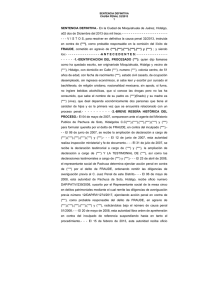 SENTENCIA DEFINITIVA. - Poder Judicial del Estado de Hidalgo