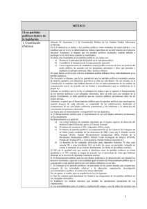 1 MÉXICO I Los partidos políticos dentro de la legislación 1