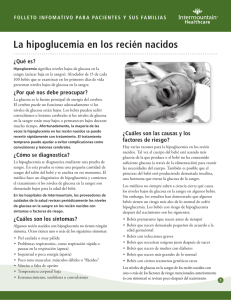 La hipoglucemia en los recién nacidos