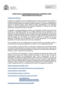 LINEAS ORIENTATIVAS PARA 2013 Contexto de