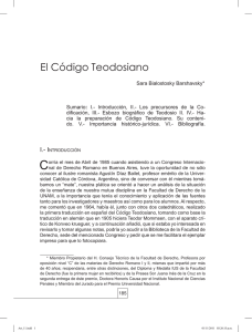 El Código Teodosiano - Facultad de Derecho