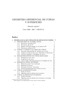 GEOMETRIA DIFERENCIAL DE CURVAS Y SUPERFICIES