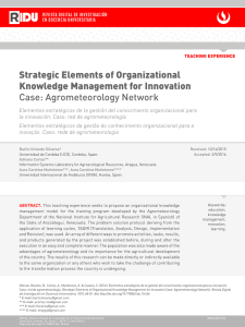 Strategic Elements of Organizational Knowledge Management for