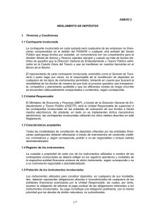 &ldquo;Reglamento de Dep&oacute;sitos&rdquo; anexo 2.
