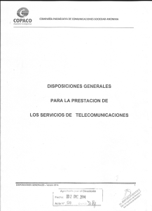 disposiciones generales para la prestacion de los