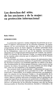 Los derechos del niño, de los ancianos y de la mujer