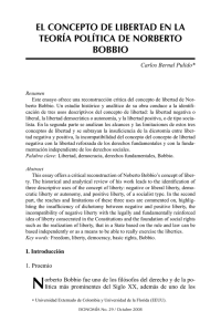 pdf El concepto de libertad en la teoría política de Norberto Bobbio