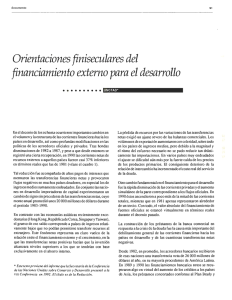 Orientaciones finiseculares del financiamiento externo para el