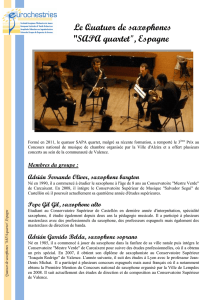 Le Quatuor de saxophones "SAPA quartet", Espagne