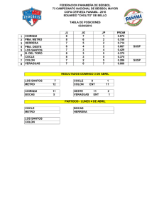 federacion panameña de béisbol 73 campeonato nacional de