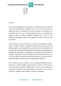 carta - Col·legi de Fisioterapeutes de Catalunya
