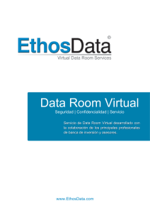 Folleto sobre nuestros servicios de Data Room Virtual.