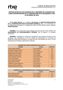 comité intercentros - Sección sindical de CGT en RTVE