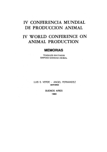 iv conferencia mundial de produccion animal iv world conference on