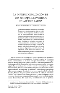 La institucionalización de los sistemas de partido en América Latina