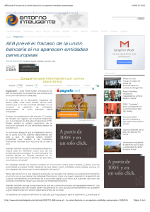 AEB prevé el fracaso de la unión bancaria si no aparecen entidades