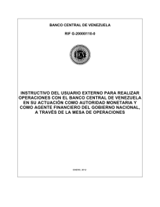 Instructivo del Usuario Externo para realizar Operaciones con el