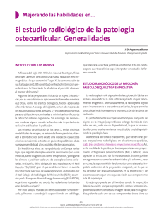 El estudio radiológico de la patología osteoarticular. Generalidades