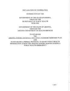 November 2006 - Hermosillo Joint Declaration