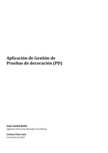 Aplicación de Gestión de Pruebas de decoración (PD)