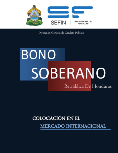 Bono Soberano - honduras y su economia