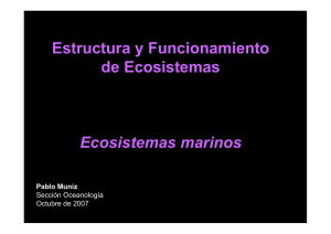 Estructura y Funcionamiento de Ecosistemas Ecosistemas marinos