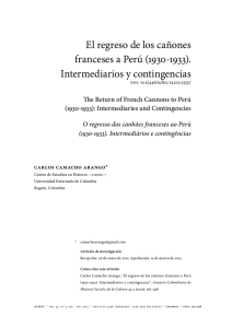 El regreso de los cañones franceses a Perú (1930