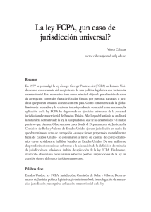 La ley FCPA, ¿un caso de jurisdicción universal?