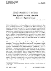 Del descubrimiento de Am&eacute;rica: Los &ldquo;tesoros&rdquo; llevados a Espa&ntilde;a
