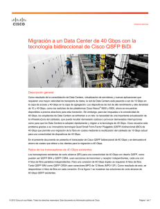 Migración a un Data Center de 40 Gbps con la tecnología