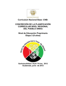 Nivel de educación pre-primaria - Universidad del Valle de Guatemala