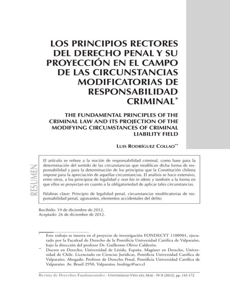 Resumen Los Principios Rectores Del Derecho Penal 6818