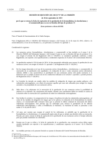 DECISIÓN DE EJECUCIÓN (UE) 2015/ 1737 DE LA COMISIÓN