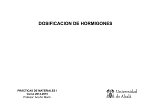 DOSIFICACION DE HORMIGONES PRÁCTICAS DE MATERIALES I