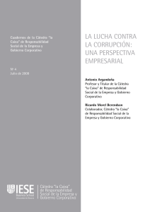 la lucha contra la corrupción: una perspectiva empresarial