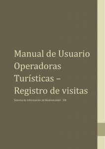 Manual de Usuario Operadoras Turísticas – Registro de visitas