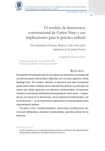 El modelo de democracia constitucional de Carlos Nino y sus
