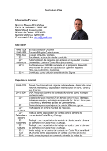 Curriculum Vitae Información Personal Nombre: Ricardo Ortiz