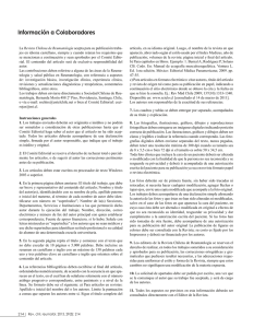 Instrucciones a los Autores - Sociedad Chilena de Reumatología