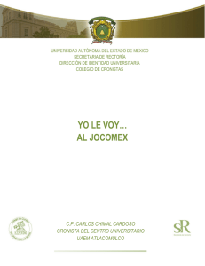 Yo le voy…al Jocomex - Universidad Autónoma del Estado de México